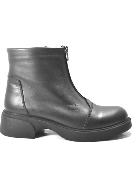 101809 Hakiki Deri Fermuarlı Kalın Topuk Casual Kadın Bot fiyatları