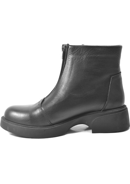 101809 Hakiki Deri Fermuarlı Kalın Topuk Casual Kadın Bot fırsatları