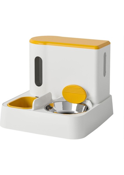 Kedi Köpek Mama ve Su Kabı Paslanmaz Çelik Kase Otomatik Su Denge Akıcı Mama Besleme Kolay Temizlik