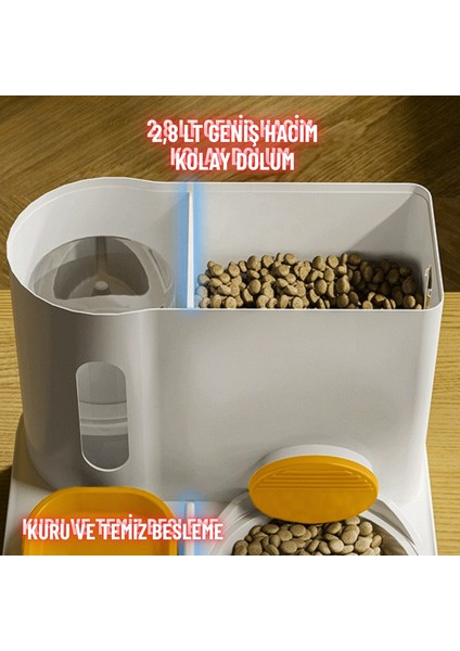 Kedi Köpek Mama ve Su Kabı Paslanmaz Çelik Kase Otomatik Su Denge Akıcı Mama Besleme Kolay Temizlik modelleri