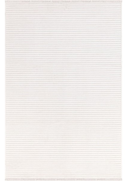 Yıkanabilir Pamuk Yolluk, Kaydırmaz, Krem, Şık ve Dayanıklı Salon ve Mutfak Kilimi