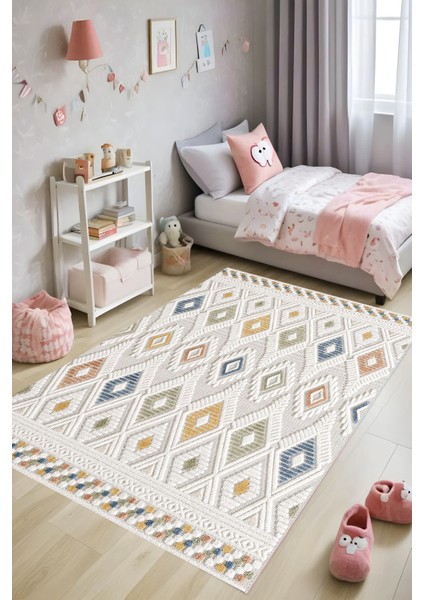 Renkli Dijital Baskılı Kaymaz Taban Yıkanabilir Modern Mutfak ve Salon Halısı modelleri
