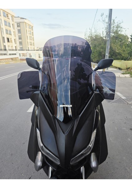 Yamaha Xmax 250 Siperlik Ön Cam 2014-2017 Model 59CM Siyah Renkli 4mm Elcikli