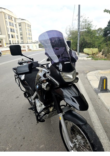 Bmw F650 Gs Siperlik Ön Cam 2004-2007 Model 50CM Siyah Renkli 4mm Sportif