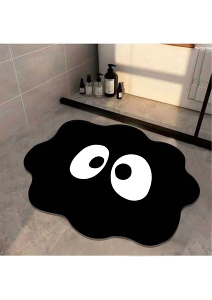 Şık Siyah Banyo Paspası 80X100 Cm, Kaydırmaz Tabanli fiyatları
