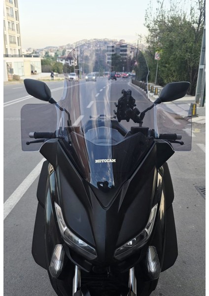 Yamaha Xmax 250 Siperlik Ön Cam 2014-2017 Model 59CM Şeffaf Renkli 4mm Elcikli