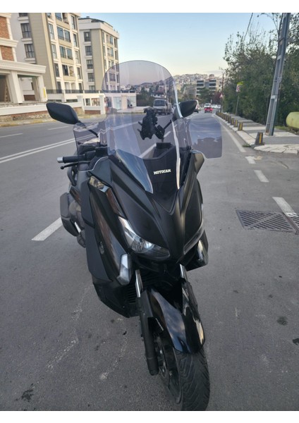 Yamaha Xmax 250 Siperlik Ön Cam 2014-2017 Model 59CM Şeffaf Renkli 4mm Elcikli