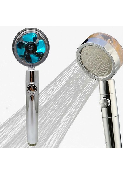 Pervaneli Duş Başlığı 360 Derece Dönebilen Aç Kapa Su Tasarruflu (4887)