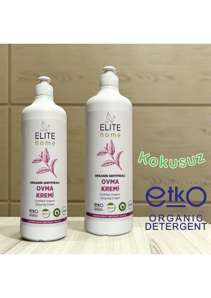 Organik ve Vegan Sertifikalı Ovma Kremi 900 Gr*2 Adet Kokusuz