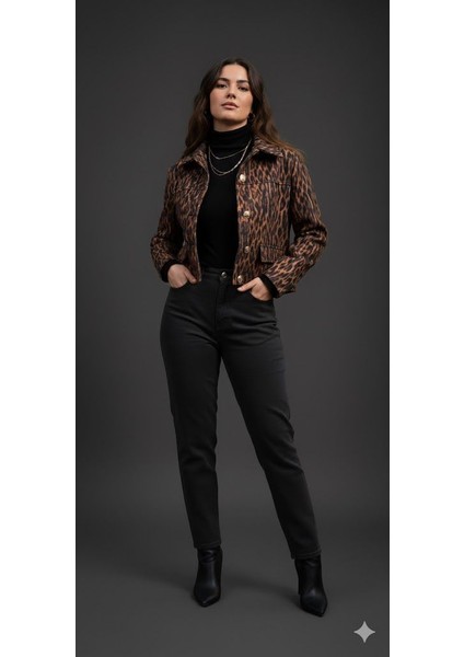 Kısa Leopar Ceket