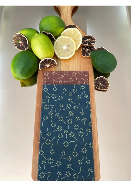 2'li Karışık Desen Kumaş Tekrar Kullanılabilen Doğal Balmumlu (Balmumu) Gıda Saklama Bezi Büyük Boy