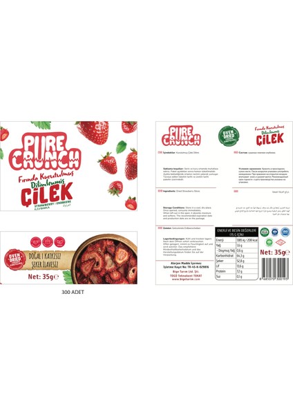 Fırın Kurutma Çilek - Dilimlenmiş fiyatları