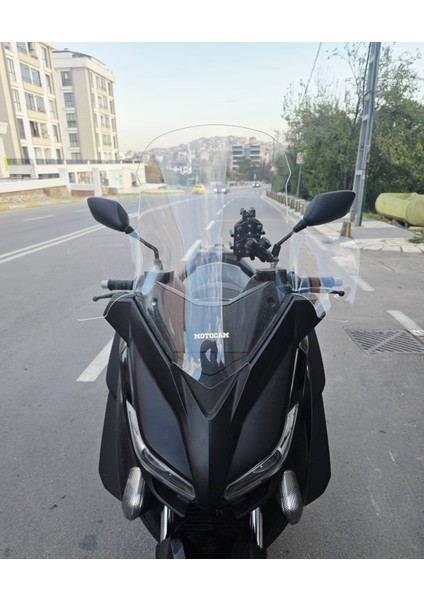 Yamaha Xmax 250 Siperlik Ön Cam 2014-2017 Model 59CM Füme Renkli 4mm Elcikli