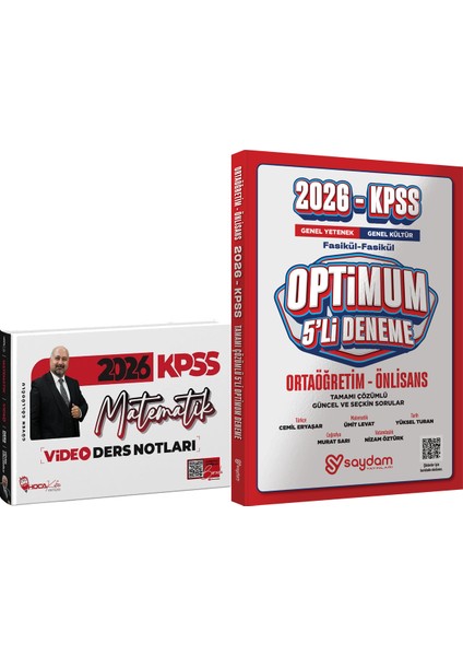 2026 Kpss Matematik Video Ders Notları - Optimum 5 Deneme