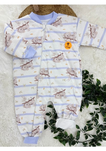 Unisex Model Bebek 2 Tog Koala Desenli Uyku Tulumu %100 Pamuk Kumaş
