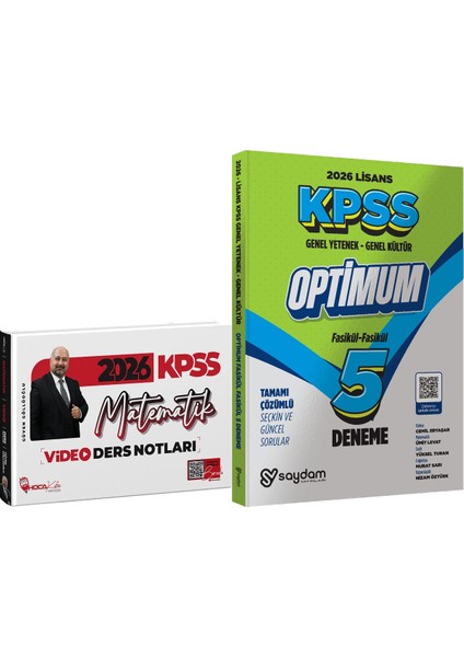 2026 Kpss Matematik Video Ders Notları - Lisans Optimum 5 Deneme