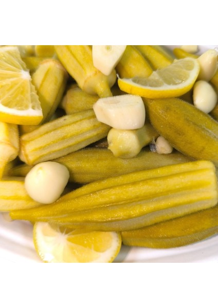 Ev Yapımı Antep Bamya Turşusu 660 cc Vakumlu Cam Kavanoz