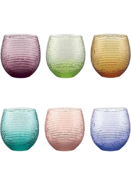 Multicolor 6'lı Set Su Bardağı 25 cl Renkli