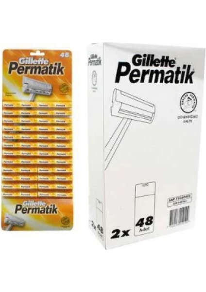 Permatik Tek Saplı Jilet 96 Parça (4887)