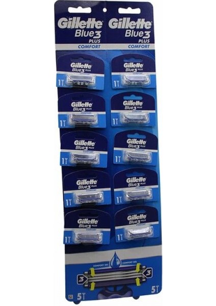 Gillette Blue3 Jilet Kartelalı 10 Parça (4887)