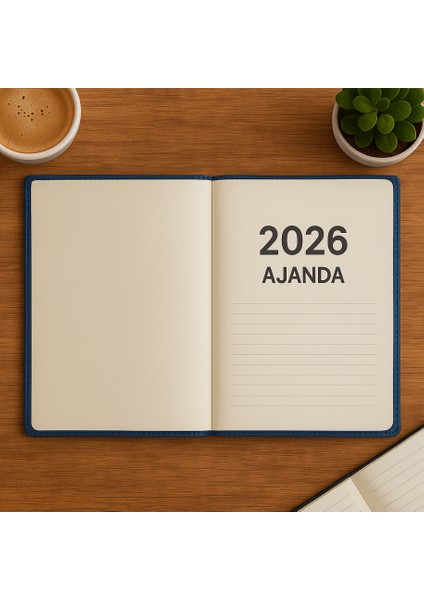 Kişiye Özel 2026 Tarihli Mıknatıs Kilitli Turuncu Günlük Ajanda ve Kalem Seti fiyatları