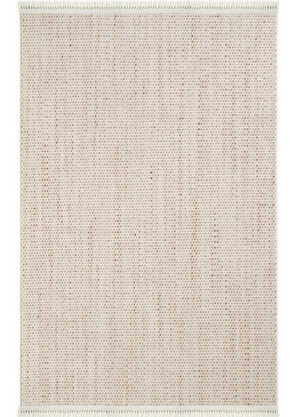 Şık Bej Bukle Krem-Taba Saçaklı Halı, Koridor ve Oturma Odası Için Zarif Tasarım