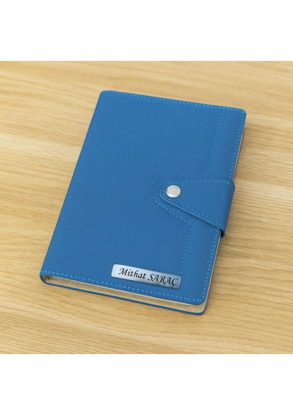 Kişiye Özel Çıtçıt Kilitli 2026 Lacivert Günlük Ajanda ve Kalem