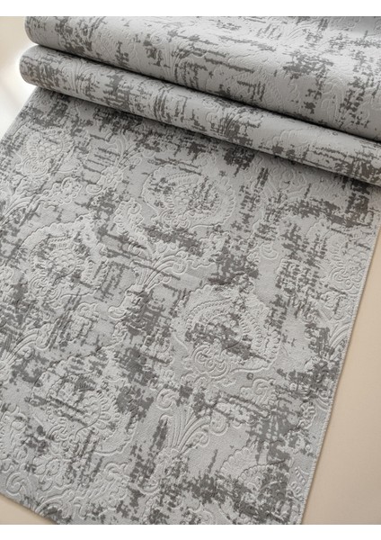 Kaymaz Taban Halı Yolluk, Antre, Mutfak, Yatak Odası, Kabartmalı, Şık, Gri