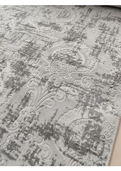 Kaymaz Taban Halı Yolluk, Antre, Mutfak, Yatak Odası, Kabartmalı, Şık, Gri fırsatları