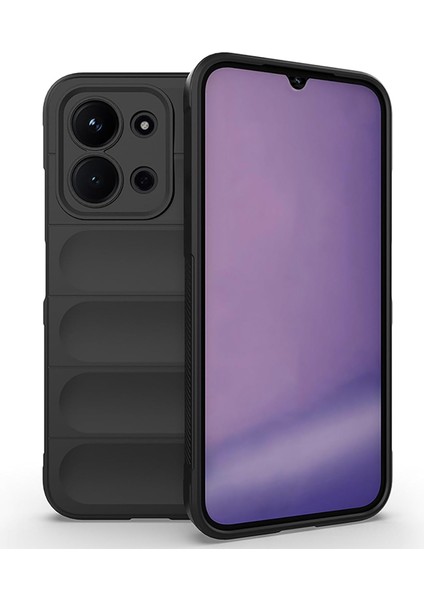 Xiaomi Redmi 15C Uyumlu Kılıf Esnek Tpu Oyuklu Arka Yüzey Tasarımlı Silikon Kapak