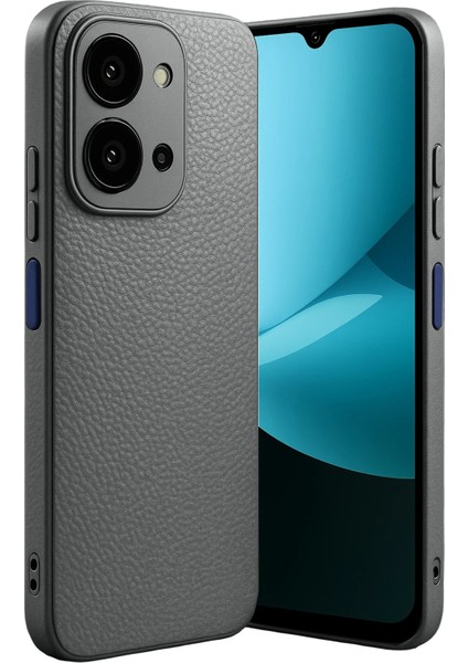 Xiaomi Redmi 15C Uyumlu Deri Dokulu Yumuşak Silikon Telefon Kılıfı Kapak