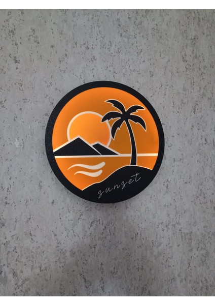 Sunset Işıklı Dekoratif Kutu | USB Type-C Şarjlı | Anahtarlı | Kişiye Özel Tasarım fiyatları