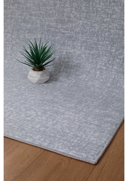 Yıkanabilir, Kaymaz Tabanlı, Kesilebilir Halı Rulo, Şık Gri-Krem Renk Seçeneği