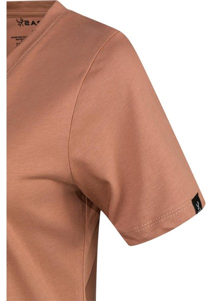 Alone Baskılı V Yaka Kadın T-Shirt 413