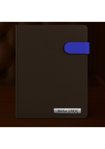 Isme Özel Lacivert Mıknatıs Patlı Ajanda 2026 Tarihli - Isme Özel Kalem Hediyeli