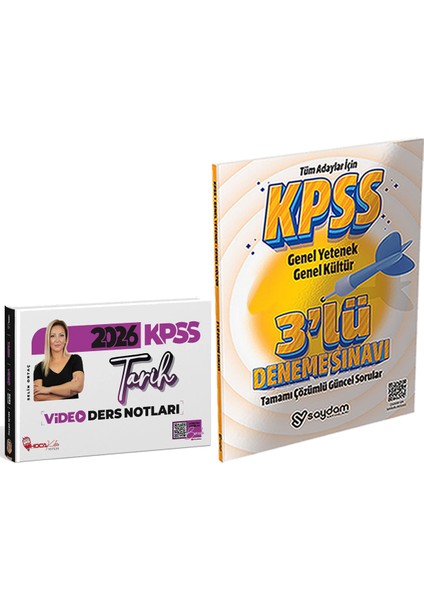 2026 Kpss Tarih Video Ders Notları - 3 Deneme