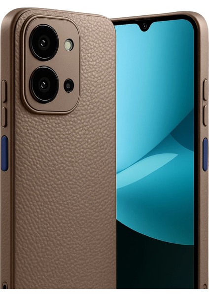 Xiaomi Redmi 15C Uyumlu Deri Dokulu Yumuşak Silikon Telefon Kılıfı Kapak fiyatları