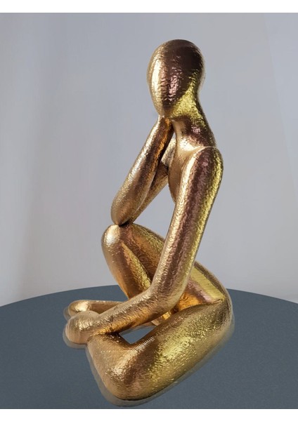 3D Düşünen Modern Figür,biblo,altın Rengi HEYKEL-20CM fiyatları