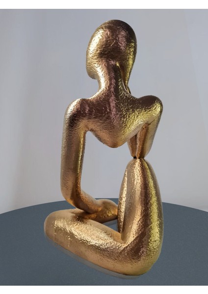 3D Düşünen Modern Figür,biblo,altın Rengi HEYKEL-20CM modelleri