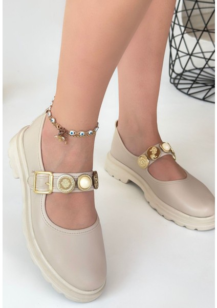 Aksesuarlı Ortopedik Topuk Dikenine Karşı Özel Üretim Kemerli Oxford Babet Ayakkabı fırsatları