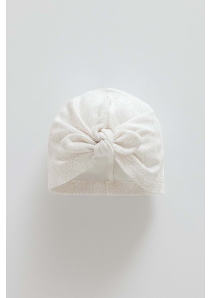 Tıny Lace Fiyonklu Bone - Caramell - SPK1892 - Ekru - 1 - 3 Ay - SPK1892-EKRU-1 - 3 Ay Ekru