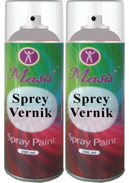 Vernik Sprey 200 ml 2 Adet Akrilik Vernik Kalıcı Şeffaf Koruma Iç ve Dış Mekan Çizilmeye Karşı Dayanıklı Kalıcı