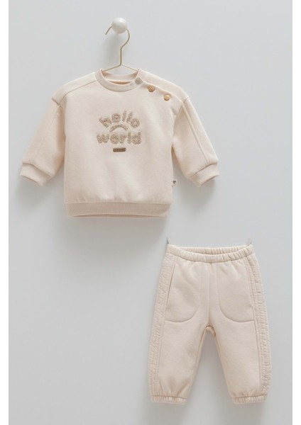 Anımals World Şerit Detaylı Alt Üst Takım - Caramell - TKE2095 - Bej - 6 - 9 Ay - TKE2095-BEJ-6 - 9 Ay Bej