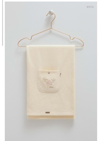 Soft Style Triko Battaniye - 90X90 - Caramell - BTK2106 - Ekru - 0 - 12 Ay - BTK2106-EKRU-0 - 12 Ay Ekru