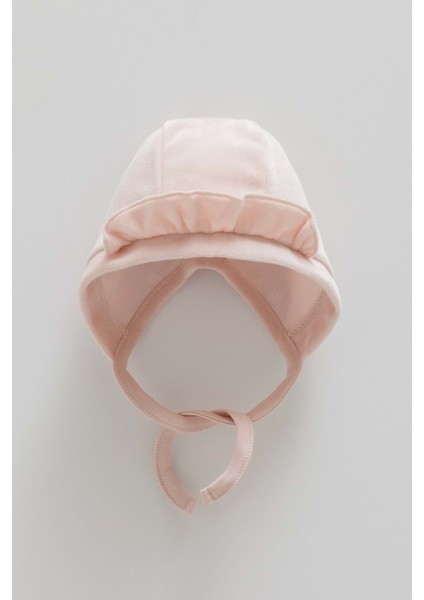 Mıddle Castle Irfır Detaylı Kadife Şapka - Caramell - SPK2149 - Gül Kurusu - 6 - 9 Ay - SPK2149-GÜL Kurusu-6 - 9 Ay Gül Kurusu