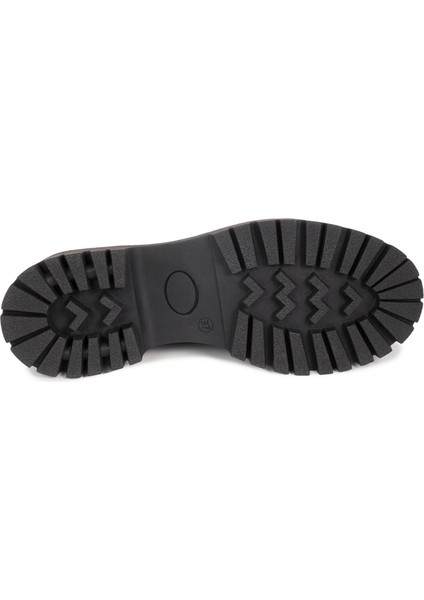 Siyah Deri Loafer Kadın Ayakkabı fırsatları