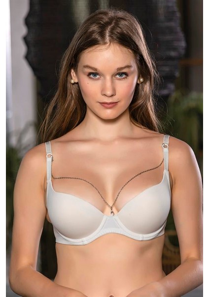 Zincir Detaylı Sütyen Ekru (TRK11200)