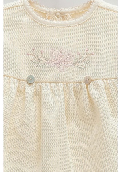 Soft Style Gırl Fırfırlı Triko Alt Üst Takım - Caramell - TKK2101 - Ekru - 3 - 6 Ay - TKK2101-EKRU-3 - 6 Ay Ekru fiyatları