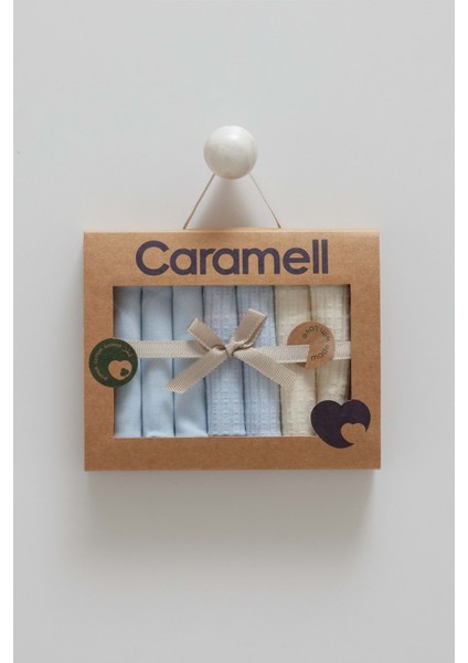 Soft Color 7li Bebe Mendili - Caramell - MND1597 - Mavi - St - MND1597-MAVI-ST Mavi