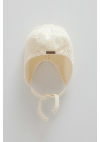 Soft Style Gırl Bağcıklı Triko Şapka - Caramell - SPK2105 - Ekru - 6 - 9 Ay - SPK2105-EKRU-6 - 9 Ay Ekru